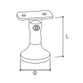 Casting Stainless Steel Wall Mounting Railing Support/Bracket with Fixed Saddle